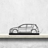 Golf 7 GTI Silhouette Metal Art Stand